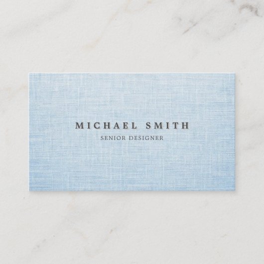 Elegant Linen Texture Business Card 名刺 (正面)