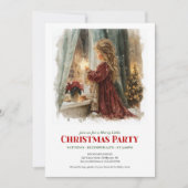 Elegant little girl holding shining star editable  招待状 (正面)