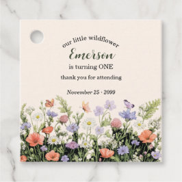 Elegant Little Wildflower 1st Birthday Party フェイバータグ