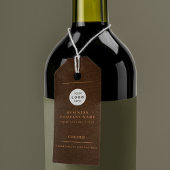 Elegant logo personalized cheers wine bottle ギフトタグ