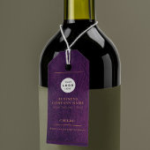 Elegant logo personalized cheers wine bottle ギフトタグ