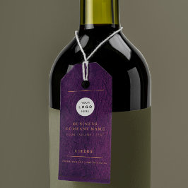 Elegant logo personalized cheers wine bottle ギフトタグ