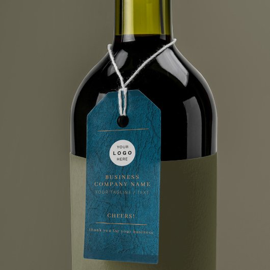 Elegant logo personalized cheers wine bottle ギフトタグ