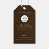 Elegant logo personalized cheers wine bottle ギフトタグ (正面)