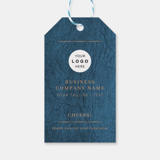 Elegant logo personalized cheers wine bottle ギフトタグ (正面)