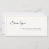 Elegant Long 8x4 Puppy Welcome Thank You Card サンキューカード (正面)