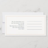 Elegant Long 8x4 Puppy Welcome Thank You Card サンキューカード (裏面)