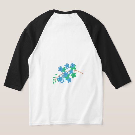 Elegant Long Leaf Line Art | Minimal Botanical  Tシャツ (レイダウン裏面)