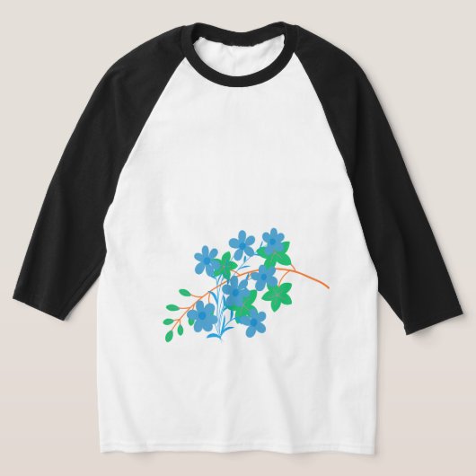 Elegant Long Leaf Line Art | Minimal Botanical  Tシャツ (レイダウン)