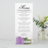 Elegant Long Stemmed Lilac Purple Rose Wedding メニュー (スタンド正面)