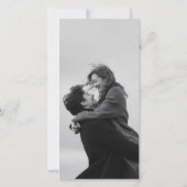 Elegant Long Story Short Romantic Timeline Wedding セーブザデート (裏面)