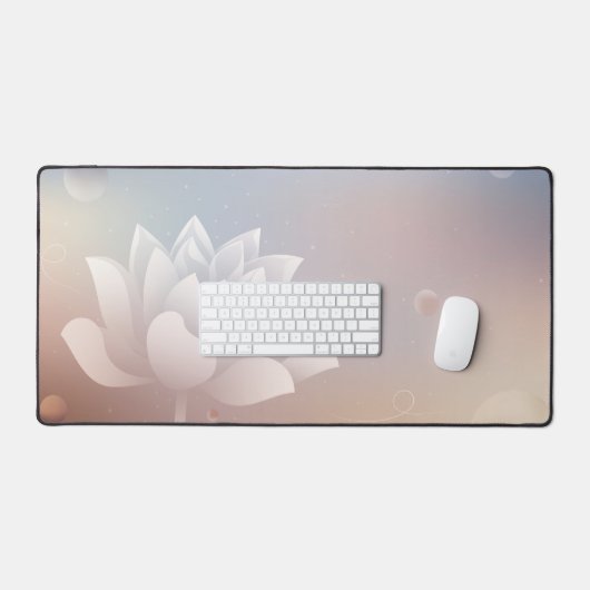 Elegant Lotus Bloom Desk Mat デスクマット (キーボード&マウス)