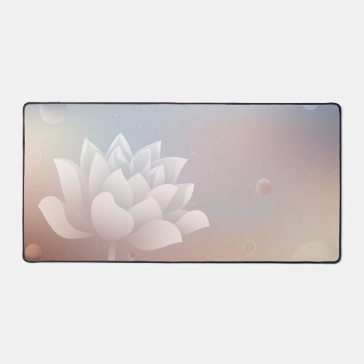 Elegant Lotus Bloom Desk Mat デスクマット (正面)