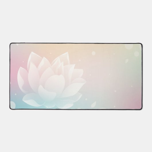 Elegant Lotus Bloom Desk Mat デスクマット (正面)
