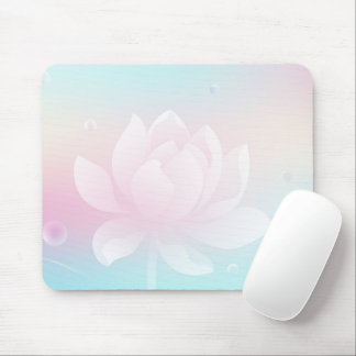 Elegant Lotus Bloom Soft Gradient Mouse Pad マウスパッド