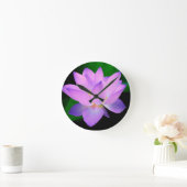 Elegant Lotus Flower ラウンド壁時計 (ホーム)