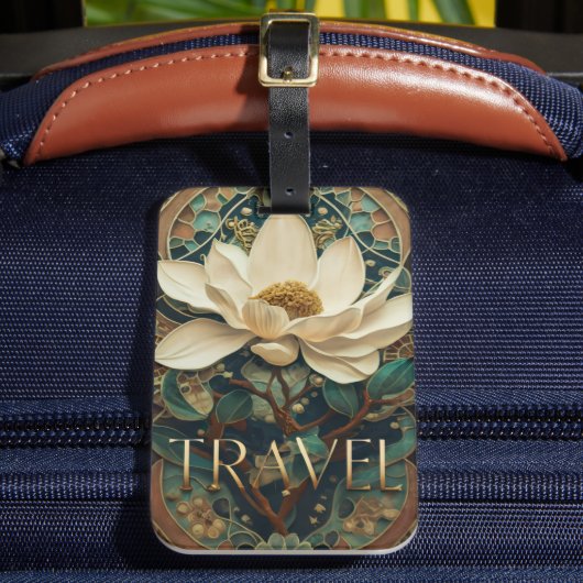 Elegant Lotus Flower  ラゲッジタグ (正面インサイチュ2)
