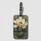 Elegant Lotus Flower  ラゲッジタグ (正面縦)