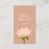 Elegant lotus flower boho terracotta QR code 名刺 (正面)