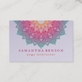 Elegant Lotus Flower Logo Yoga 名刺 (正面)