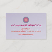 Elegant Lotus Flower Logo Yoga 名刺 (裏面)