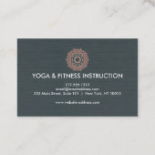 Elegant Lotus Flower Logo Yoga 名刺 (裏面)