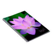 Elegant Lotus Flower Monogram ノートブック (右側)