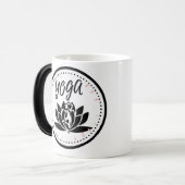 Elegant Lotus Flower Yoga Pose Coffee Mug モーフィングマグカップ (正面左)