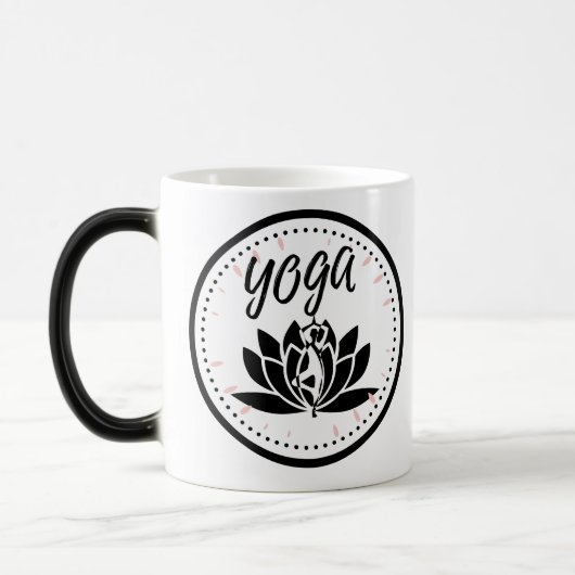 Elegant Lotus Flower Yoga Pose Coffee Mug モーフィングマグカップ (左)