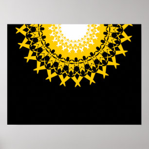 Elegant Lotus Mandala ポスター