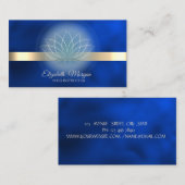 Elegant Lotus Royal Blue Yoga Instructor   名刺 (正面/裏面)