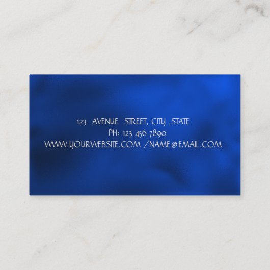 Elegant Lotus Royal Blue Yoga Instructor   名刺 (裏面)