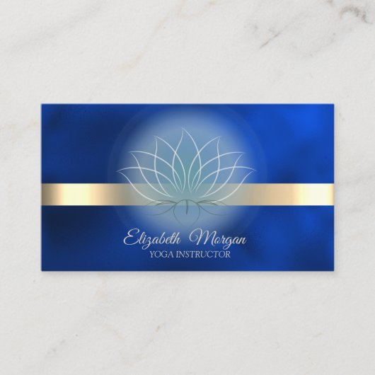 Elegant Lotus Royal Blue Yoga Instructor   名刺 (正面)