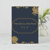 Elegant Lotus Themed Wedding Invite 招待状 (スタンド正面)