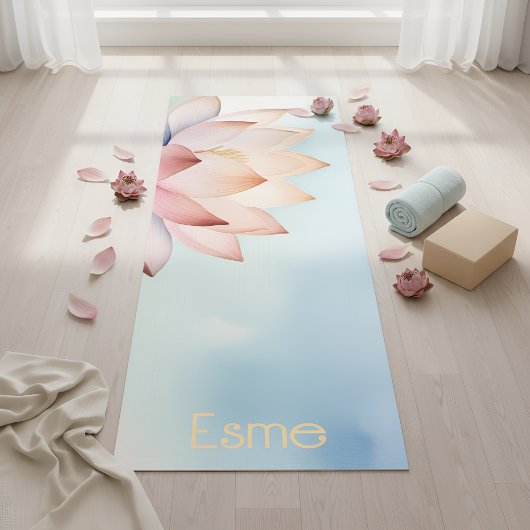 Elegant Lotus Yoga Mat – Minimal & Serene Design ヨガマット