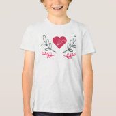 Elegant Love, Freedom, Heart and Travel Graphic トライブレンドＴシャツ (正面)