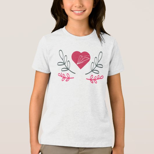 Elegant Love, Freedom, Heart and Travel Graphic トライブレンドＴシャツ (正面)