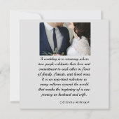 Elegant Love Heart Wedding Photo 招待状 (裏面)