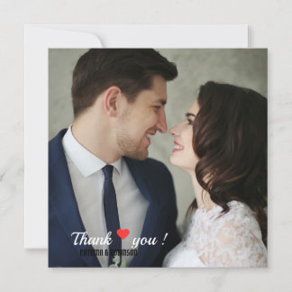 Elegant Love Heart Wedding Photo 招待状