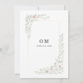 Elegant Love in Bloom Wildflower Bridal Shower 招待状 (裏面)