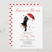 Elegant Love is in the air  bridal shower  招待状 (正面/裏面)