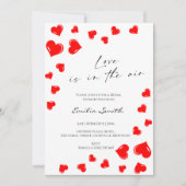 Elegant Love is in the air bridal shower   招待状 (正面)