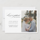 Elegant Love is Patient But We Are Not Elopement 案内状 (正面)