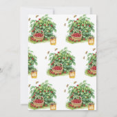 Elegant Love Is Sweet Berry Greenery Bridal Shower 招待状 (裏面)