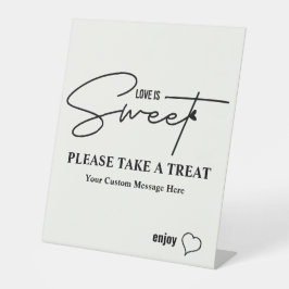 Elegant Love Is Sweet calligraphy Heart Simple 台座サイン