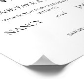 Elegant Love Is Sweet Wedding Sign ポスター (角)