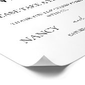 Elegant Love Is Sweet Wedding Sign ポスター (角)