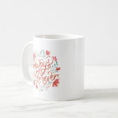 Elegant Love Quote Always Forever Hand Letter Cute コーヒーマグカップ (正面左)