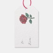 Elegant Love Rose Gift Tags ギフトタグ (裏面)