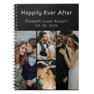 Elegant Love Script Wedding Photo Album ノートブック